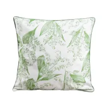 Homla, Lily Of The Valley, poszewka, w konwaliowy wzór z lamówką, 45-45 cm