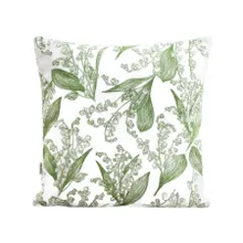 Homla, Lily Of The Valley, poszewka, z haftowanymi konwaliami, 45-45 cm