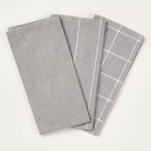 Homla, Morgan, zestaw ścierek kuchennych, szare, 45-65 cm, 3 szt.