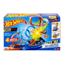 Hot Wheels, Action, Poczwórna pętla kraks, zestaw do zabawy z autem