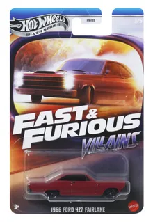 Hot Wheels, Szybcy i wściekli, 1966 Ford 427 Fairlane, pojazd, 1:64, JBY36