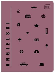 Interdruk, zeszyt A5, 60 kartek, kratka, Angielski, 1 szt.