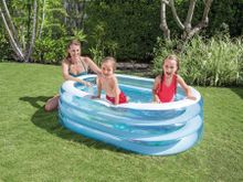 Intex, basen dmuchany, owalny, dno z rybkami, 163-107-46 cm