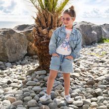 Jeansowa kurtka z haftem Cool Club