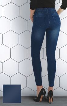 Jegginsy damskie, granatowe, Leggins Margherita, Gatta