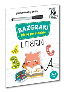 Kapitan Nauka. Bazgraki piszą po śladzie. Literki 3-6 lat