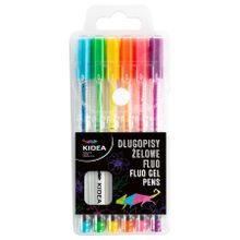 Kidea, długopisy żelowe, fluo, 6 kolorów