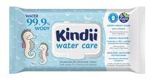 Kindii, Water Care 99,9%, chusteczki nawilżane, 60 szt.