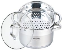 Klausberg, garnek stalowy do gotowania na parze, 3 elementy, 20 cm, KB-7138