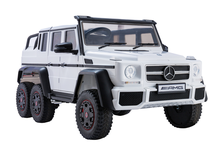 Lean Toys, Mercedes-Benz G63 6-4, pojazd na akumulator, biały