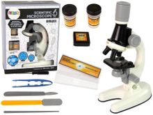 Lean Toys, mikroskop, biały