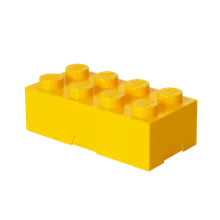 LEGO, lunchbox klocek, pudełko, żółty