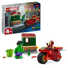 LEGO Super Heroes Marvel, Iron Man z motocyklem i Hulk, 76287