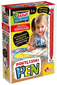 Lisciani, Montessori Pen, długopis z 32 tabliczkami, zestaw edukacyjny