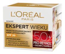 L'Oreal, Pro Retinol 50+, krem liftingujący, przeciwzmarszczkowy na dzień, SPF20, 50 ml