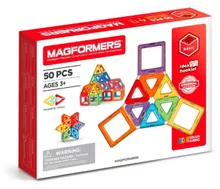 Magformers, zestaw, klocki magnetyczne, neodymowe, 50 elementów