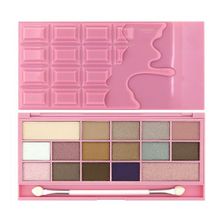 Makeup Revolution, Chocolate Pink Fizz, paleta 16 cieni, 22 g