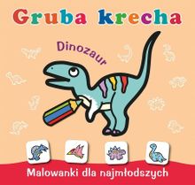 Malowanka 200-190. Gruba krecha. Dinozaur. Naklejki