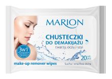 Marion, Make-up Remover Wipes, chusteczki do demakijażu twarzy oczu i szyi, sucha i wrażliwa skóra, 20 szt.