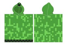Minecraft, poncho, ręcznik z kapturem, 55-110 cm