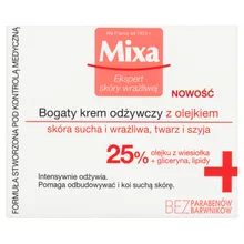 Mixa, bogaty krem odżywczy z olejkiem, 50 ml