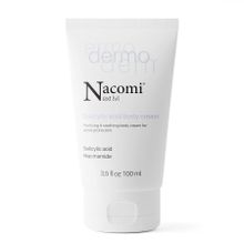 Nacomi, Next Level Dermo, oczyszczająco-łagodzący krem do ciała z kwasem salicylowym i niacynamidem, 100 ml