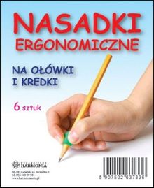 Nasadki ergonomiczne na ołówki i kredki, 6 szt.