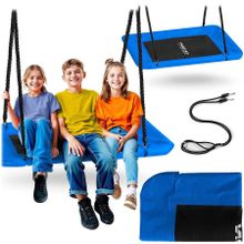 Neo-Sport, Swingo huśtawka bocianie gniazdo prostokątna, 110-70 cm