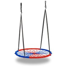 Neo-Sport, Swingo, huśtawka okrągła, bocianie gniazdo, niebiesko-czerwona, 95 cm