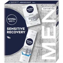 Nivea, Men Sensitive Recovery, zestaw: balsam po goleniu, 100 ml + pianka do golenia, 200 ml