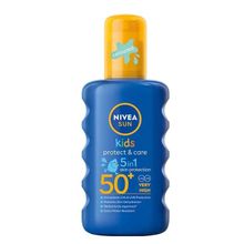Nivea, Sun Kids Protect & Care, nawilżający spray ochronny na słońce dla dzieci, SPF50, 200 ml