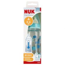 Nuk, Perfect Match, butelka szklana, 0-6m, turkus, 240 ml