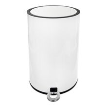 Orion, metalowy kosz na śmieci, biały, 6l