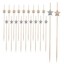 Orion, wykałaczki do przekąsek, bambusowe, gwiazdka, 12 cm, 20 szt.