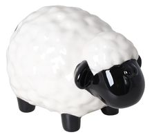 Owieczka ceramiczna, biało-czarna mała, 14.5-8.5-8.5 cm