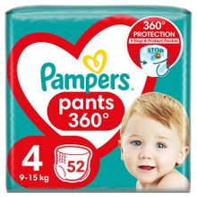 Pampers, Pants, pieluchomajtki, rozmiar 4, 9-15 kg, 52 szt.