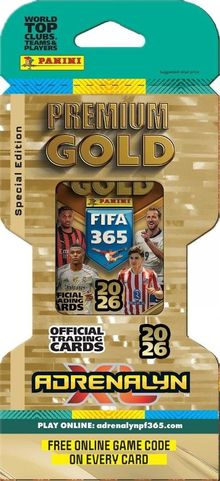 Panini, FIFA 365, Adrenalyn XL 2026, Premium Gold, saszetka z kartami kolekcjonerskimi, 1 szt.