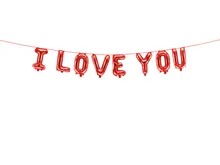 PartyDeco, balon foliowy I Love You, 260-40 cm, czerwony, 1 szt.