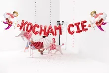 PartyDeco, balon foliowy Kocham Cię, 285-40 cm, czerwony, 1 szt.