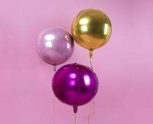 PartyDeco, balon foliowy, kula, 40 cm, złoty