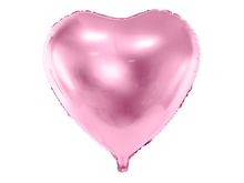 PartyDeco, balon foliowy, serce, 45 cm, różowy