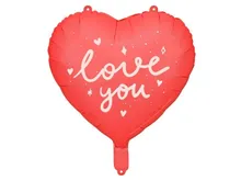 PartyDeco, balon foliowy Serce "I love you", 45 cm, mix, 1 szt.