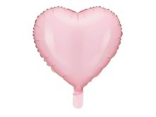 PartyDeco, balon foliowy, serce, jasny różowy, 45 cm