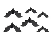 PartyDeco, dekoracja papierowa, nietoperze, 19-29 cm, 6 szt.