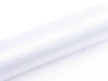 PartyDeco, dekoracyjna organza gładka, biała, 0,16-9 m
