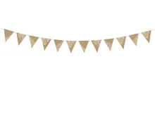 PartyDeco, girlanda flagietki, kraft, 2,1 m