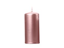PartyDeco, świeca klubowa metalizowana, różowe złoto, 12-6 cm, 6 szt.