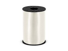 PartyDeco, wstążka ozdobna plastikowa do dekoracji prezentów, biały, 5 mm, 225 m