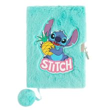 Paso, Lilo i Stitch, pamiętnik z kłódką, pluszowy, A5, 96 kartek, linia, zielony