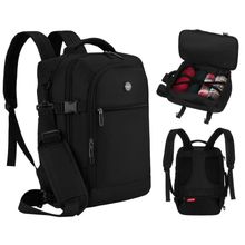 Peterson, plecak podróżny plecak, 2-komorowy, czarny